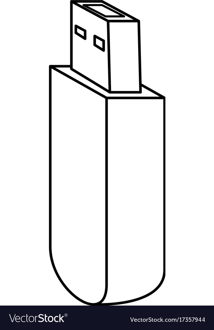Usb memory isolated icon