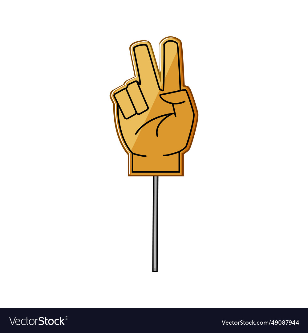 Victory hands symbol number one and best foam Vector Image