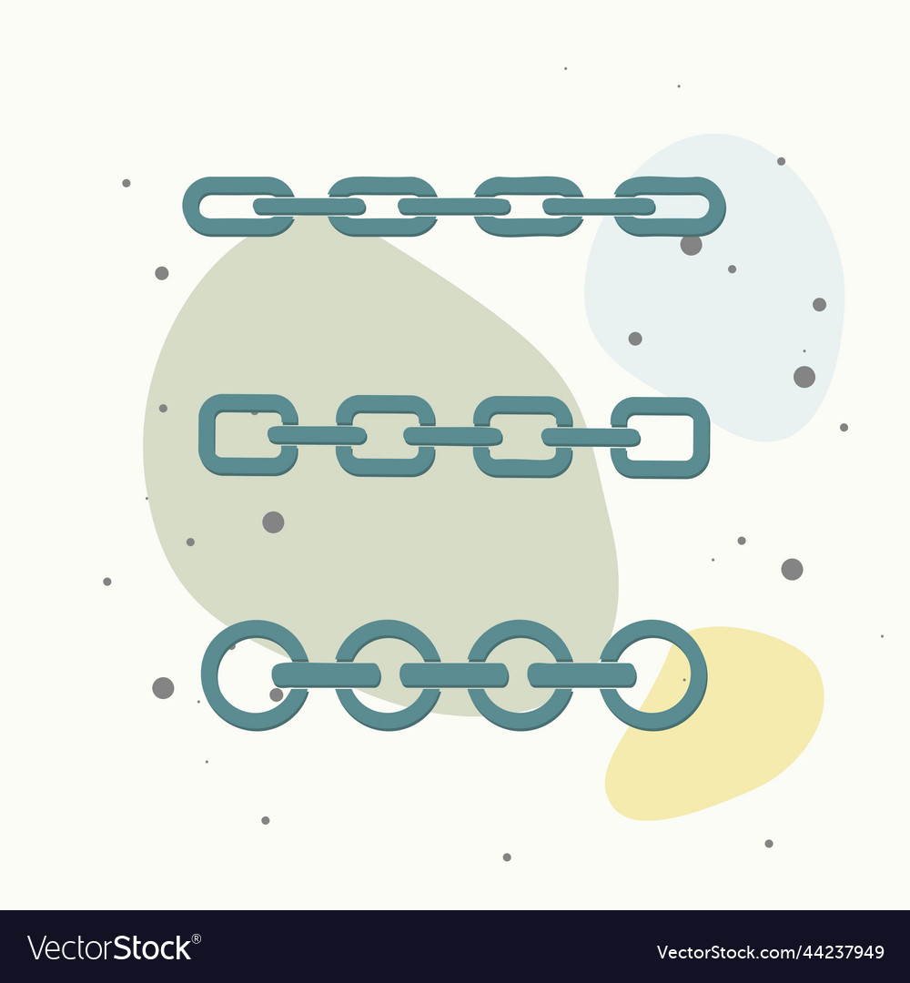 Chain links icon on multicolored background Vector Image Chain links icon on multicolored background