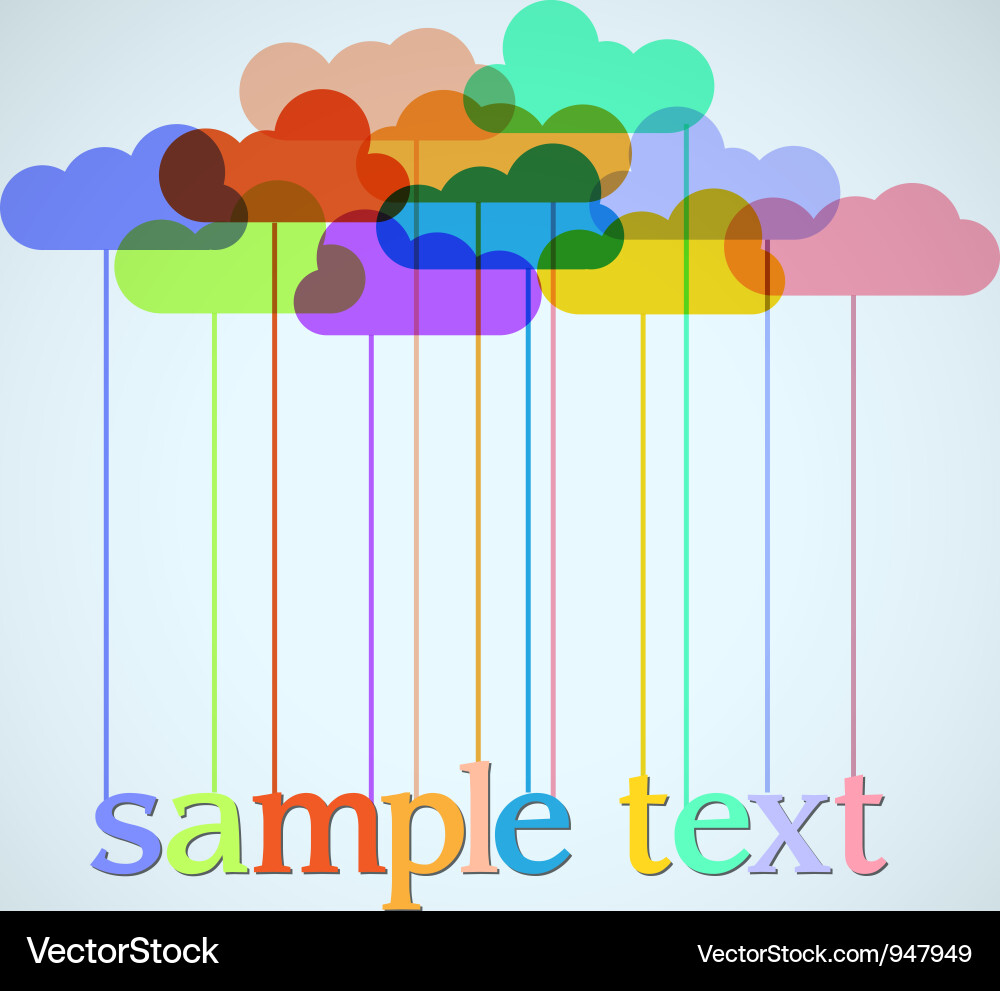Clouds rainbow Royalty Free Vector Image - VectorStock