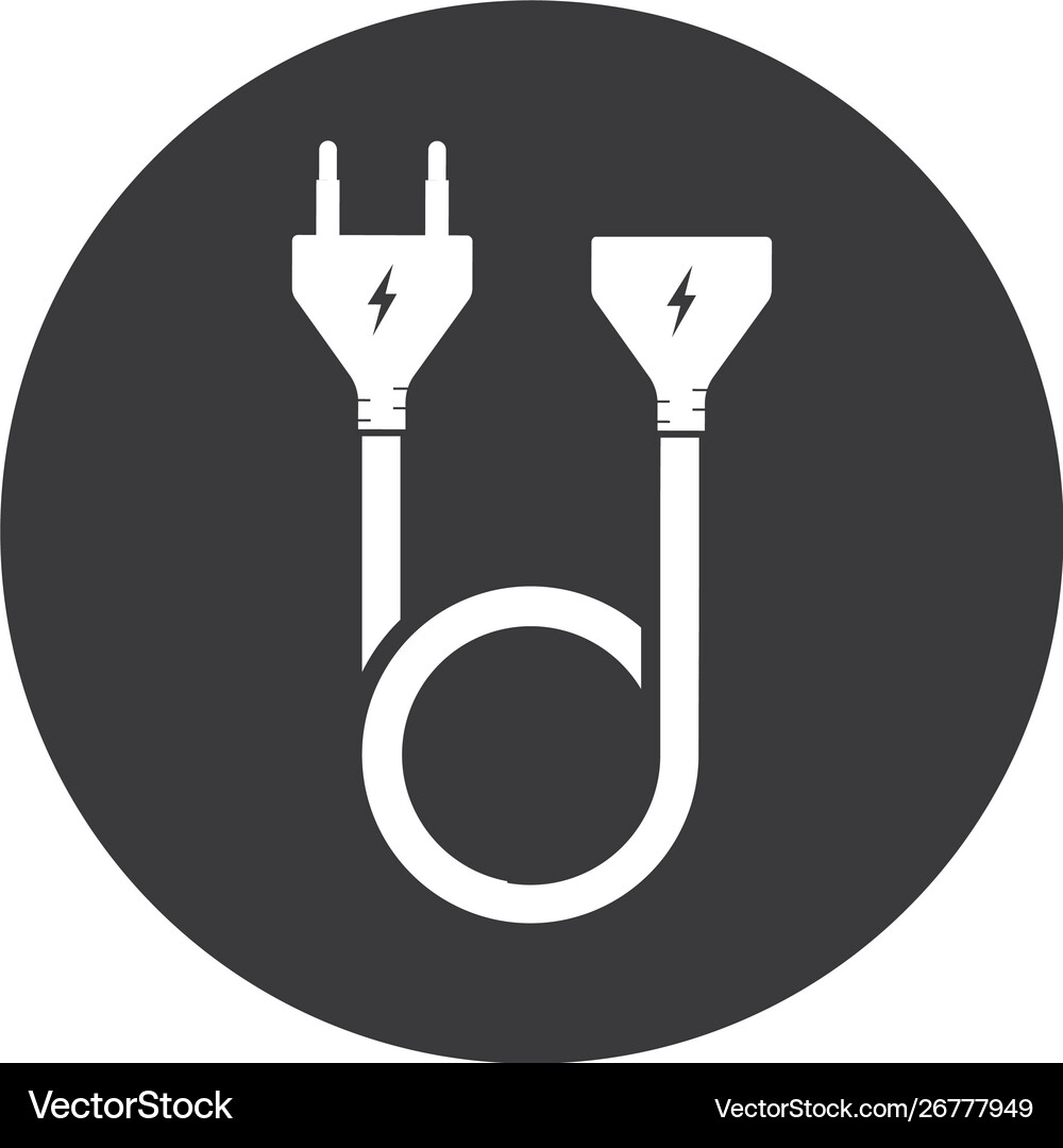 Electric socket plug Royalty Free Vector Image