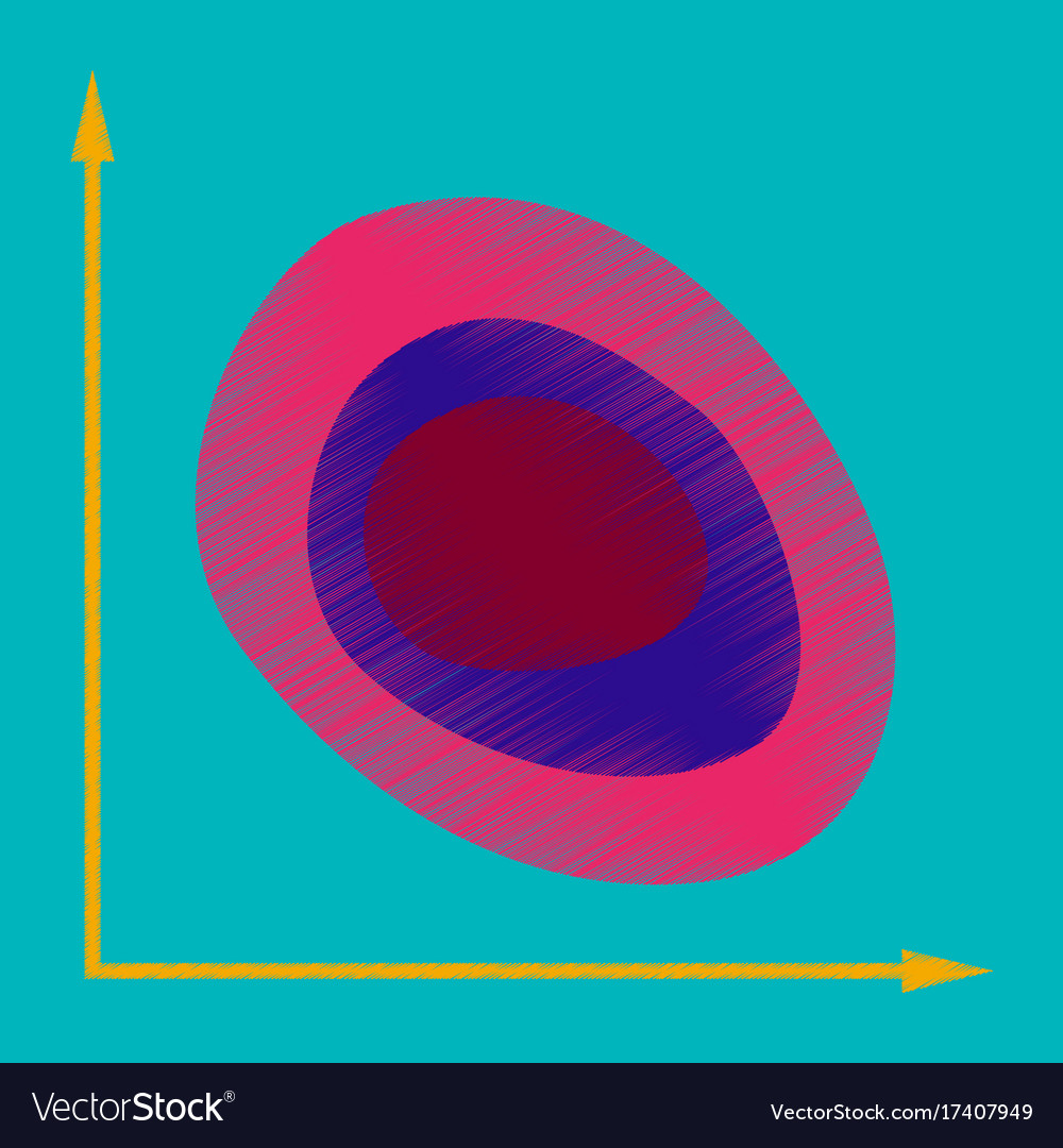 Flat shading style icon graph