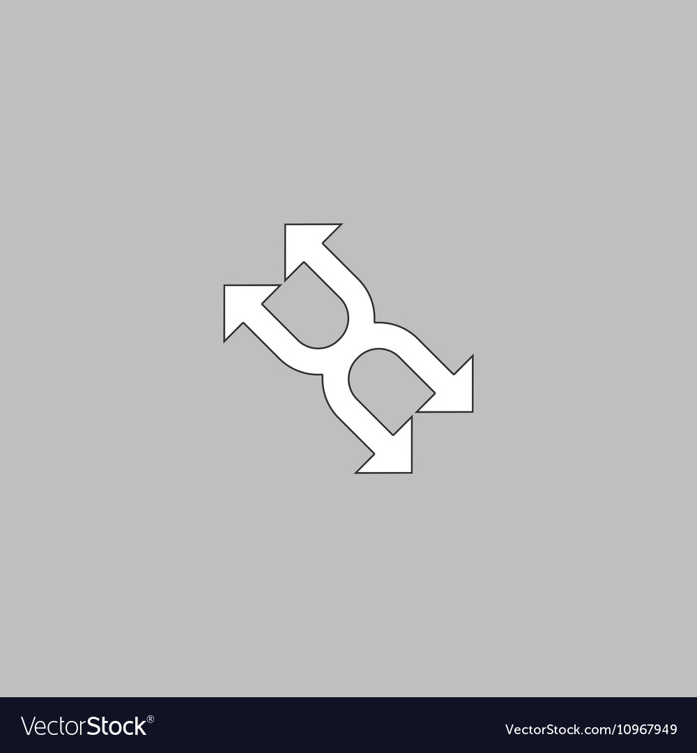 Four arrows computer symbol