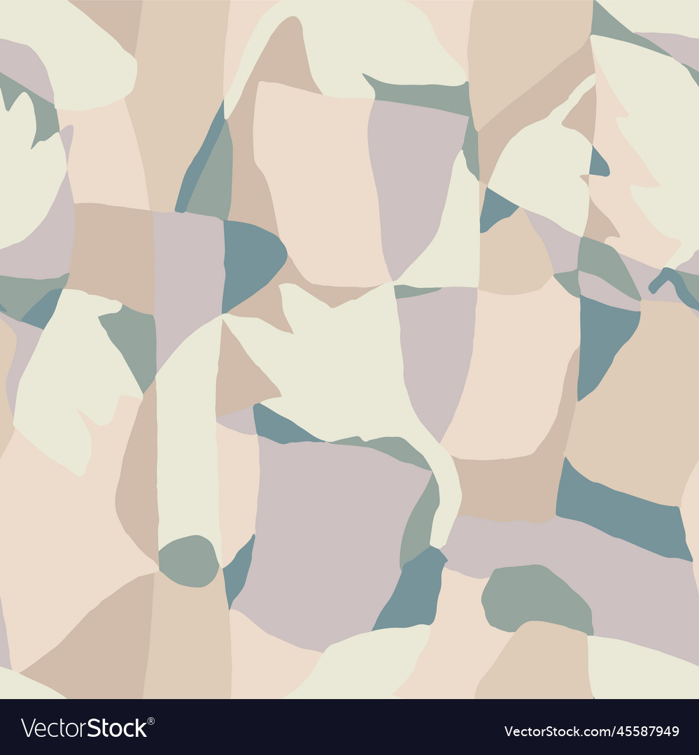 Leaf and geometric layers seamless pattern vector image Leaf and geometric layers seamless pattern