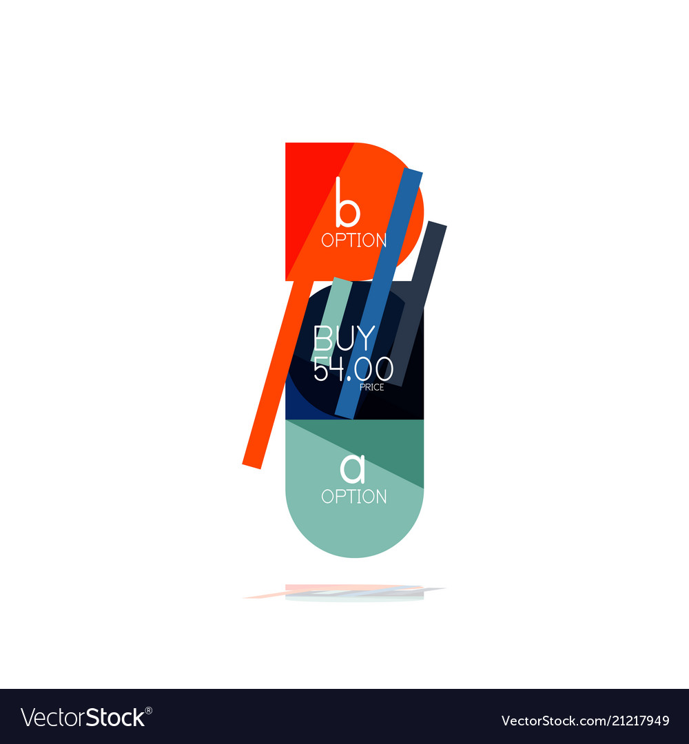 Minimal flat clean abstract option step vector image Minimal flat clean abstract option step