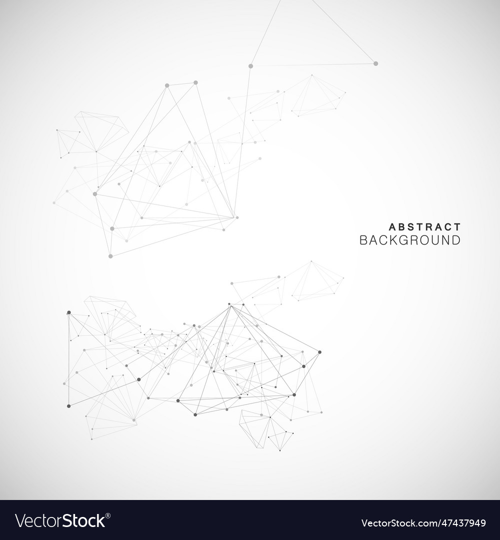 Netzwerkwissenschaft polygonalen Dreieck geometrische vector image Netzwerkwissenschaft polygonalen Dreieck geometrische
