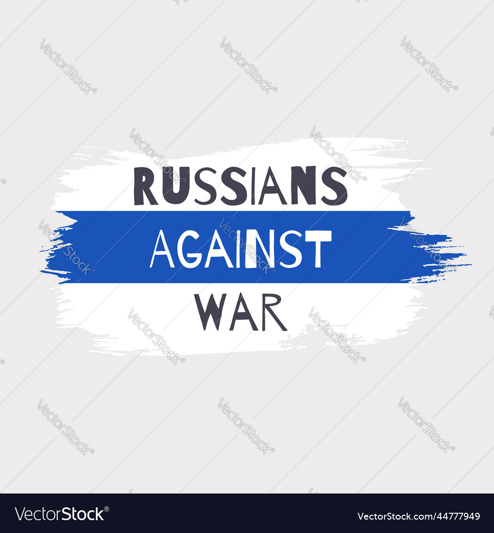 Russians against war new national country flag Vector Image