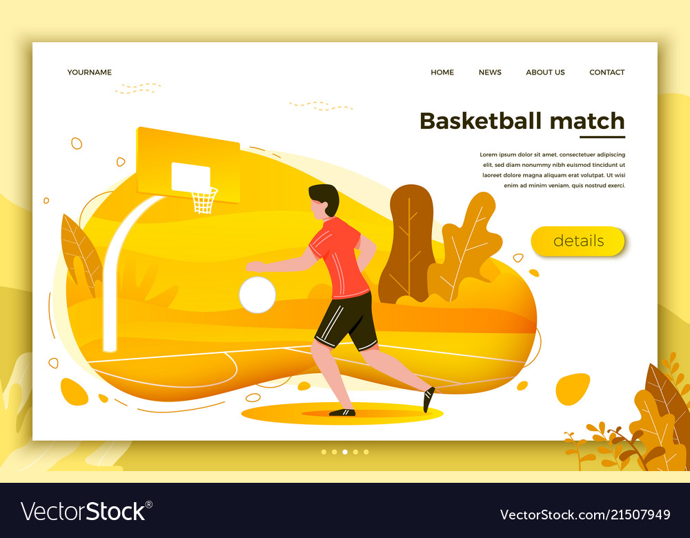 Sporty Man Playing Basketball Royalty Free Vector Image