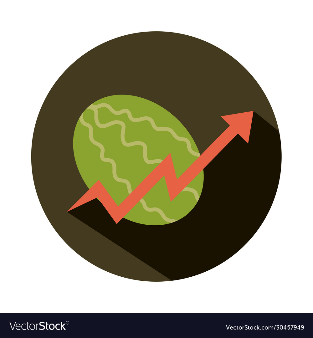 Watermelon fruit product market up arrow rising