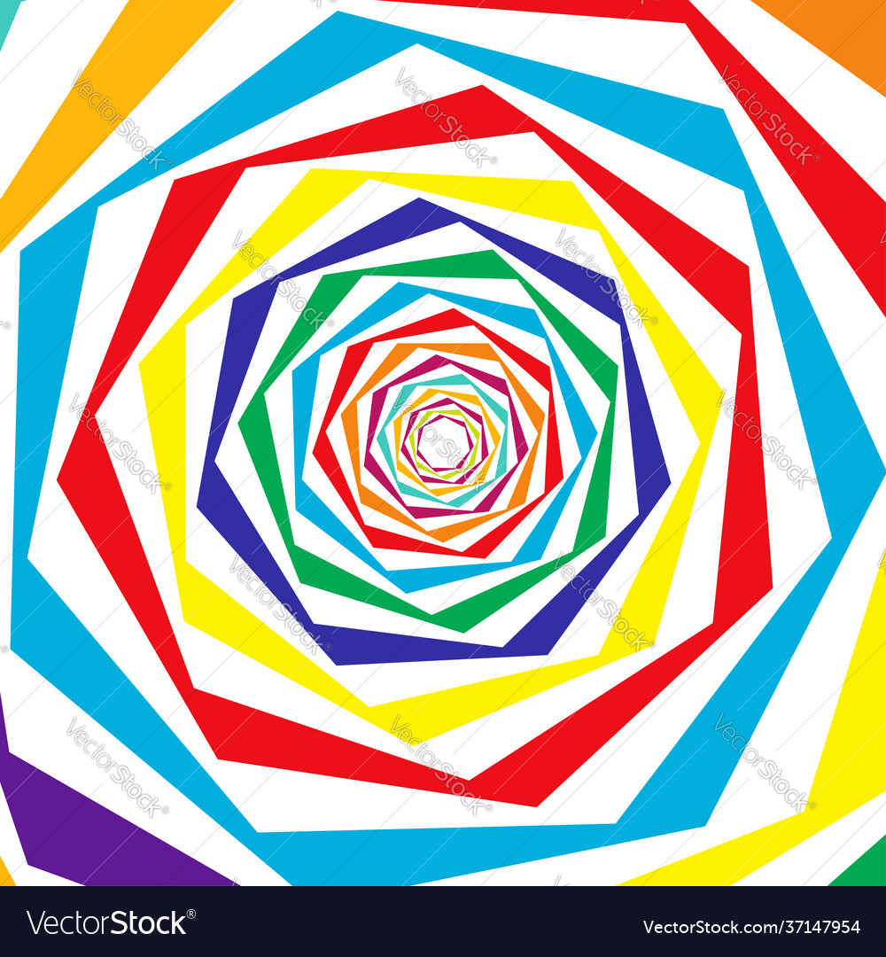 Abstract shape design element with rotation swirl