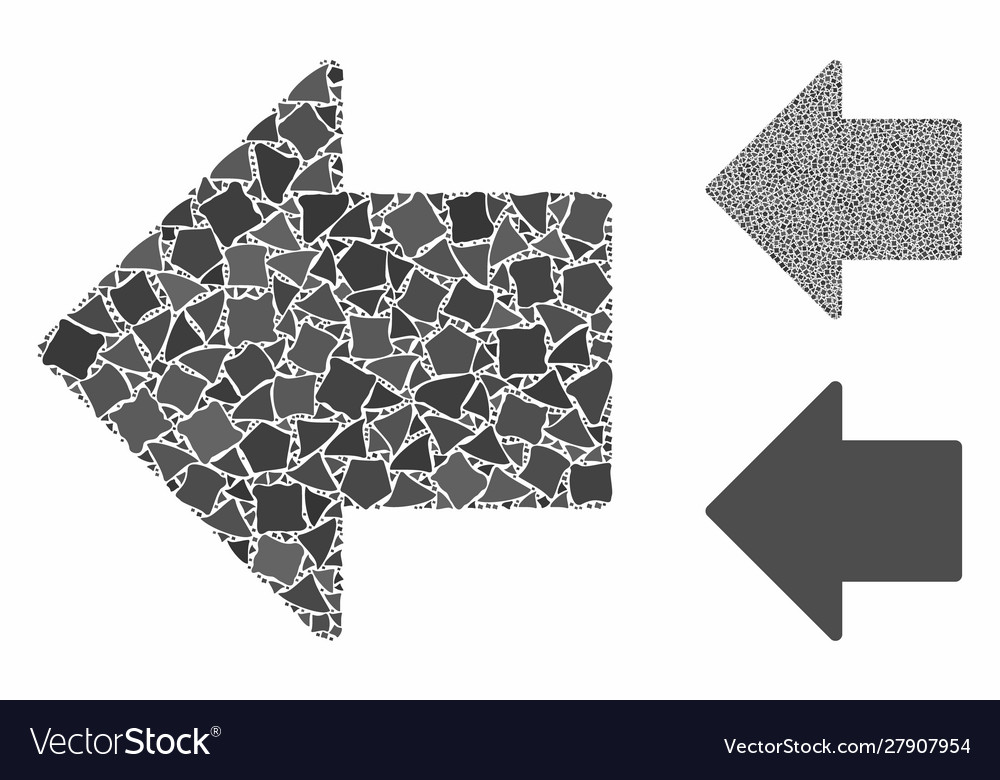 Arrow left composition icon trembly elements