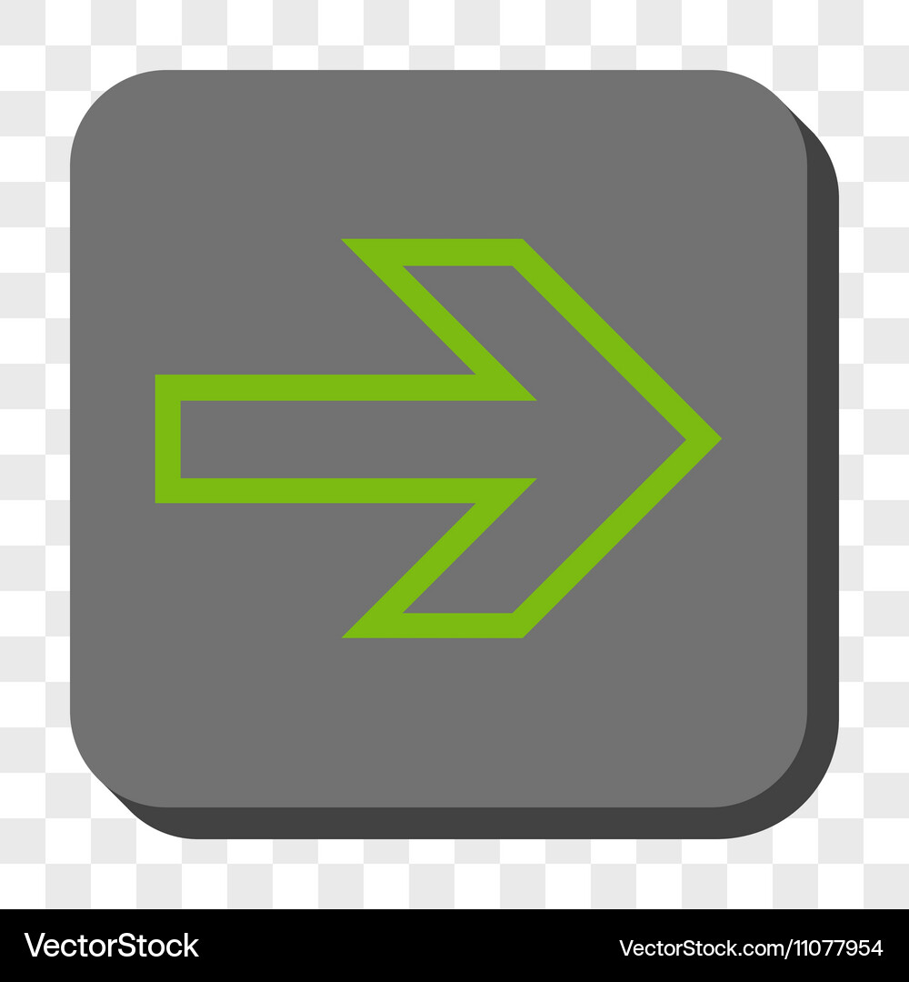 Arrow right rounded square button Royalty Free Vector Image