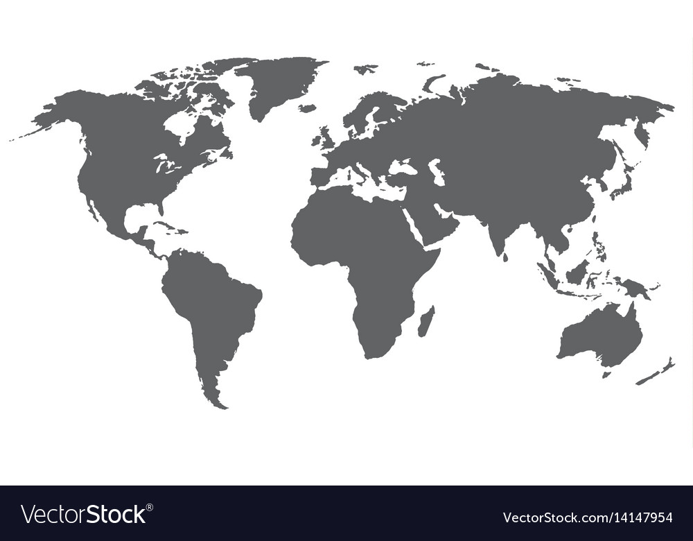 Grey World Map