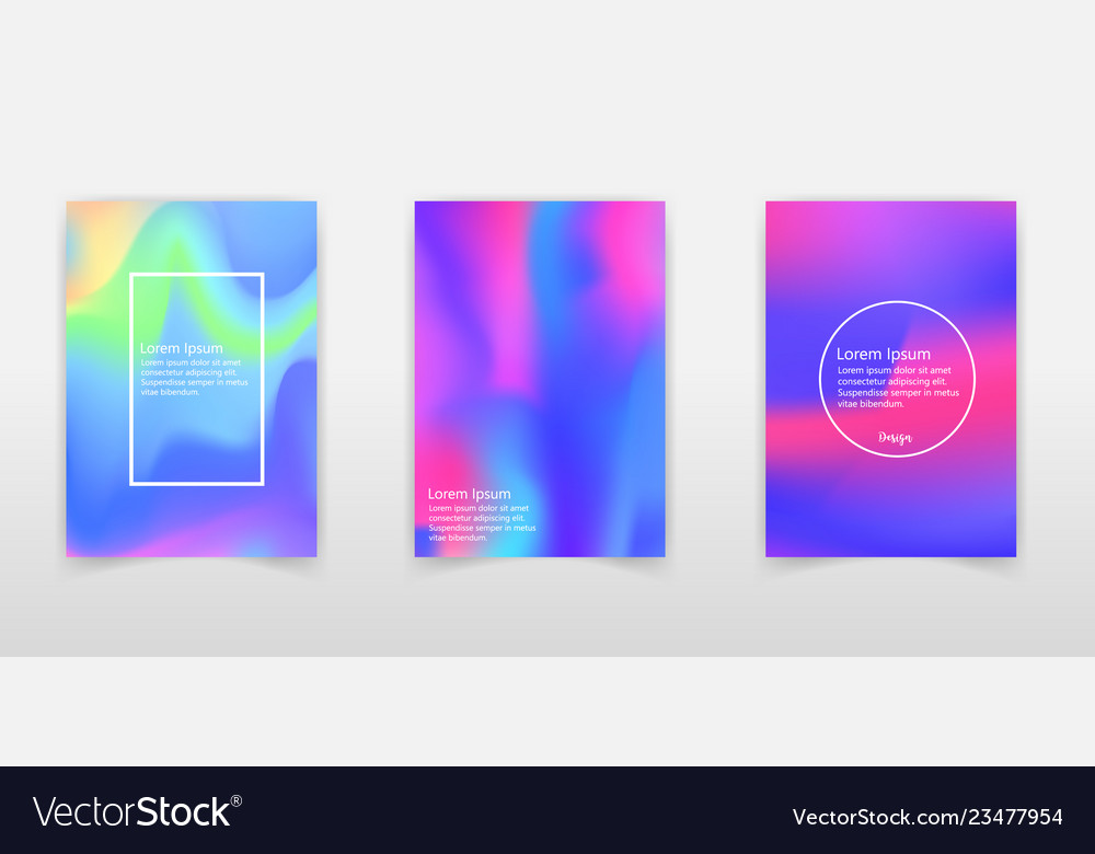 Holographic shapes backgrounds set modern