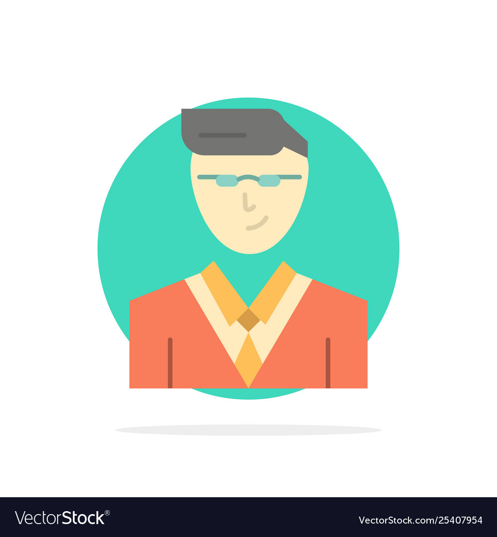 Man user manager student abstract circle vector image Man user manager student abstract circle