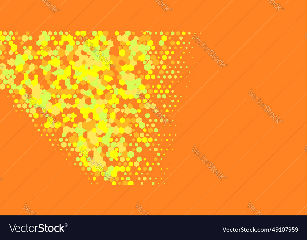 Geometric multi size hexagon with color