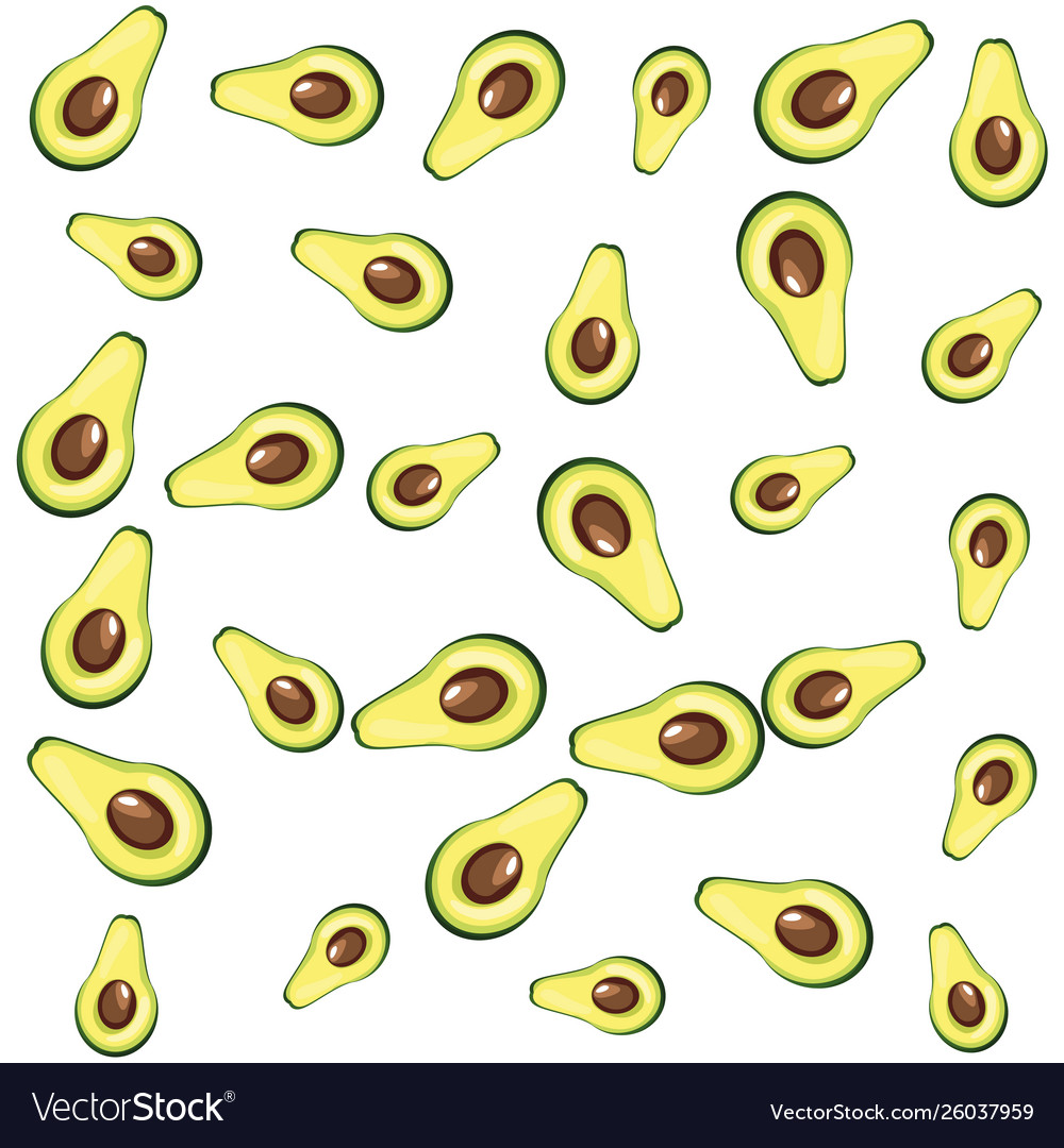 Half avocado icon cartoon pattern wallpaper Vector Image Half avocado icon cartoon pattern wallpaper Vector Image