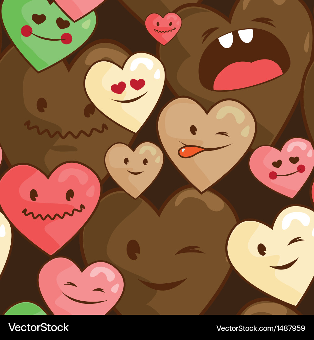 Hearts seamless pattern Royalty Free Vector Image