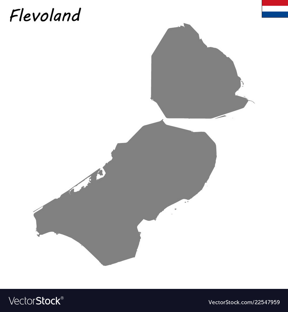 High quality map province of netherlands