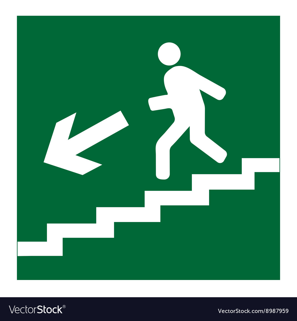 man-on-stairs-going-down-symbol-royalty-free-vector-image