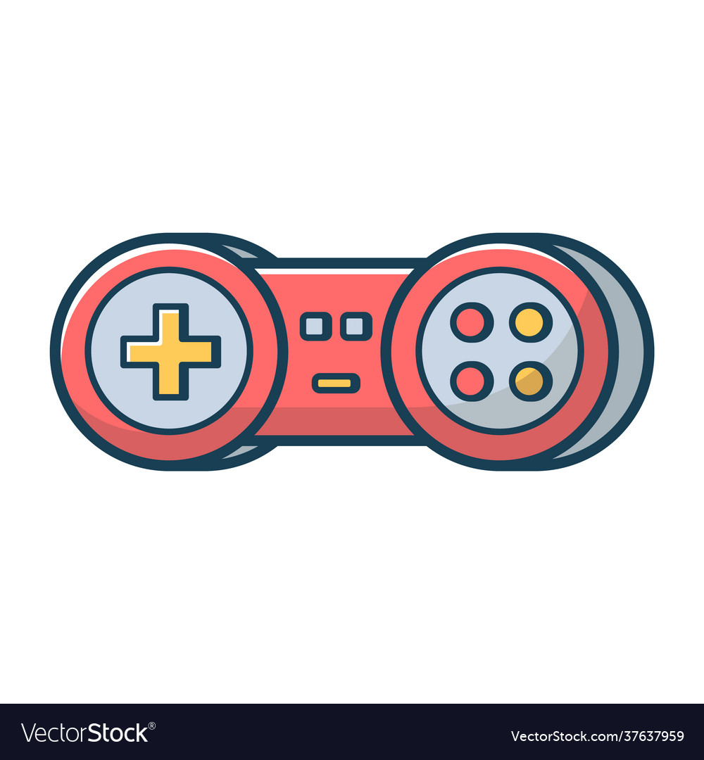 Red game joystick vector image Red game joystick