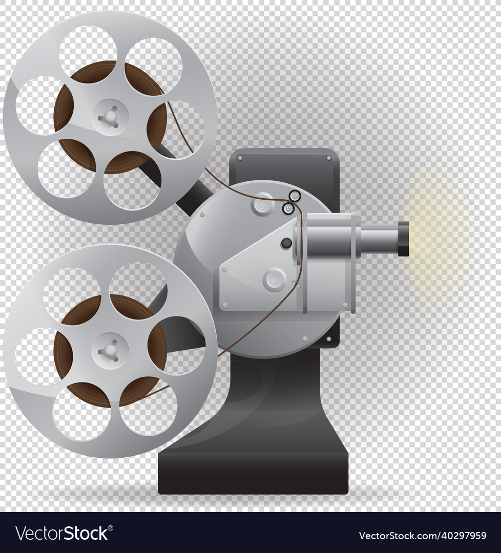 Retro Movie Projector with Light Rays