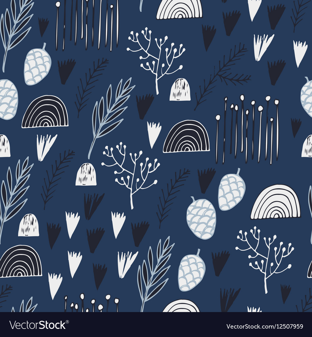 Scandinavian abstract seamless pattern