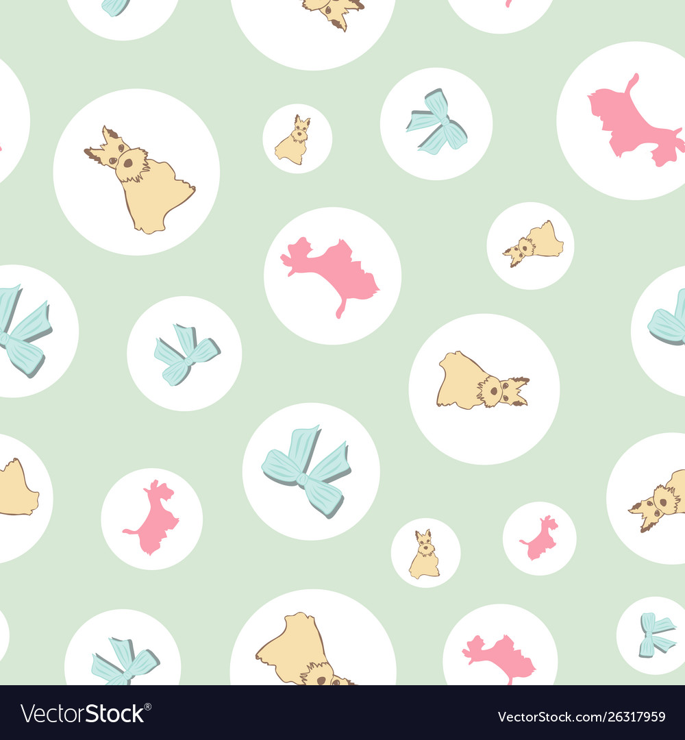 Scottie dog pattern print collection repeat