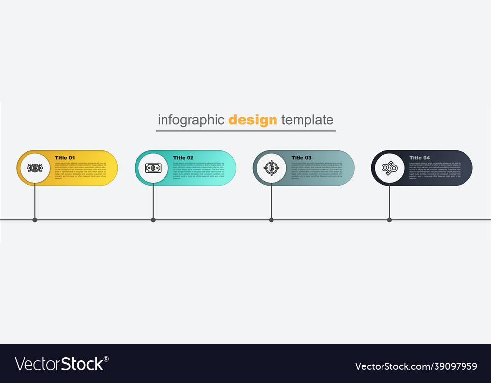 Set line cryptocurrency key bitcoin in the target vector image Set line cryptocurrency key bitcoin in the target
