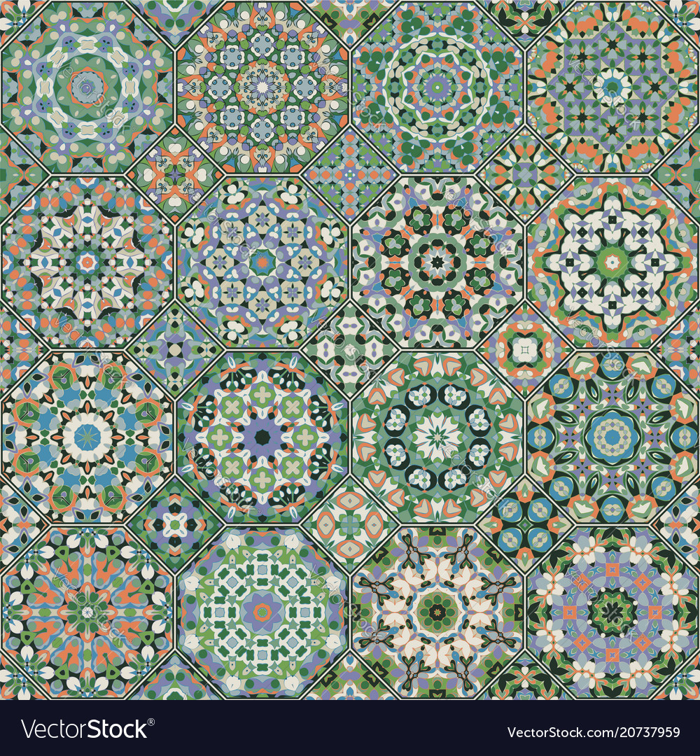 Set of octagonal and square patterns