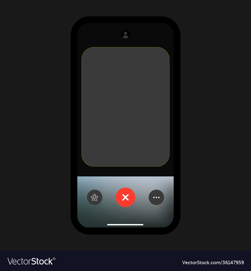 Video call mobile interface concept ui vector image Video call mobile interface concept ui
