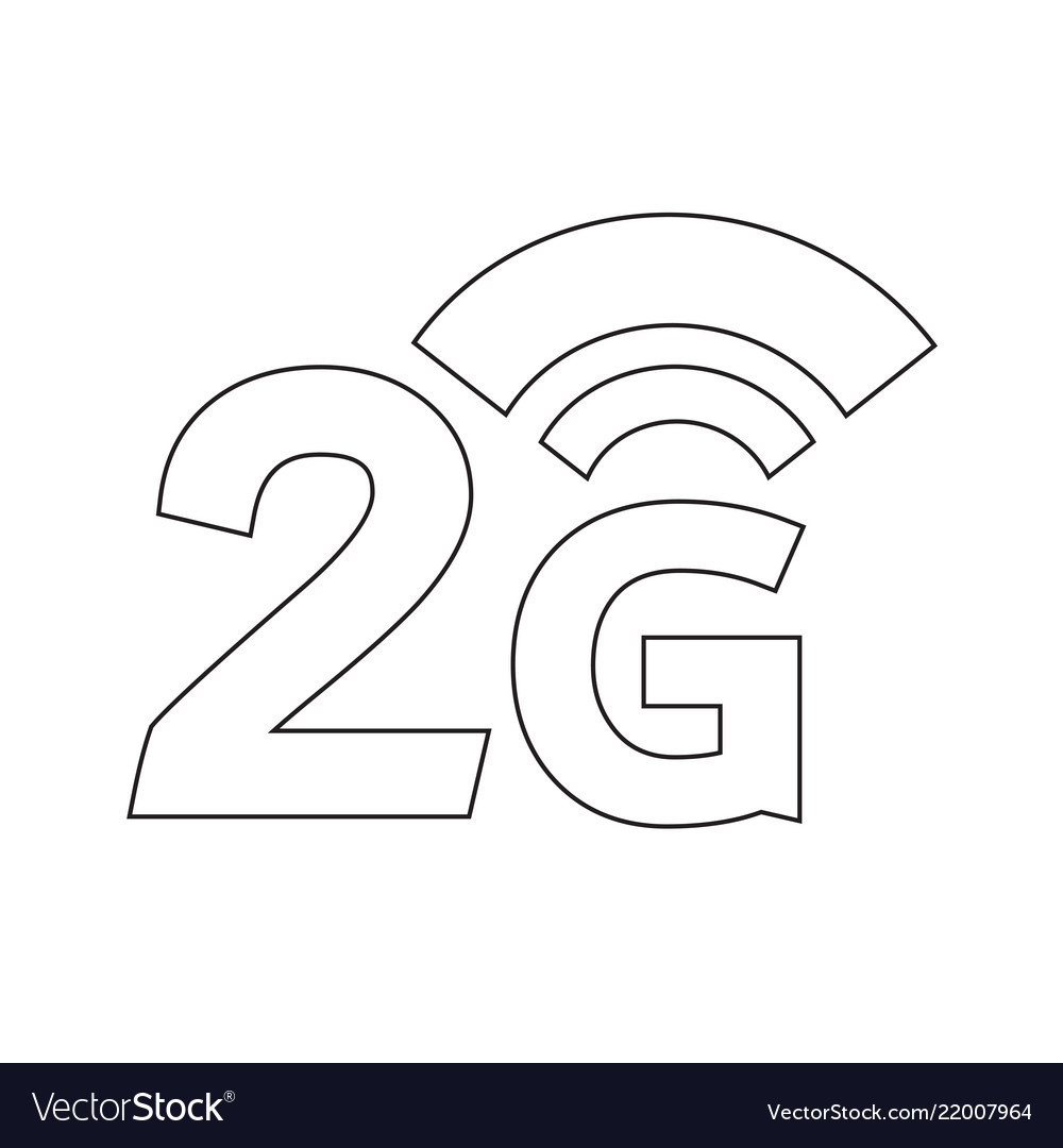2g wireless wifi icon Royalty Free Vector Image