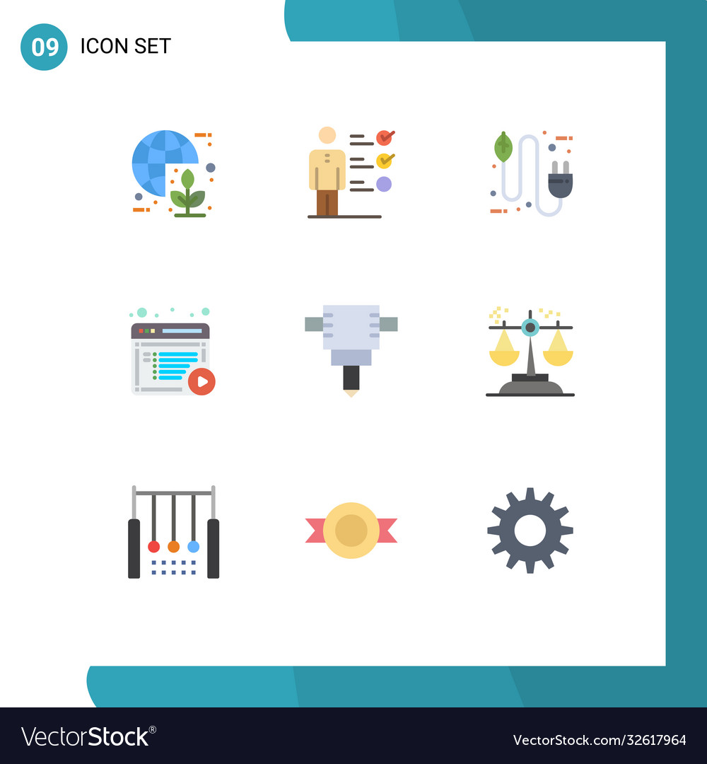 Editable line pack 9 simple flat colors