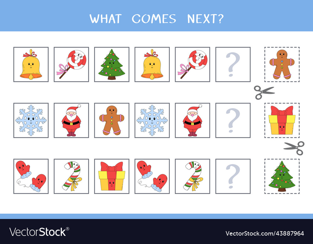 Find the next object in row Vector Image Find the next object in row