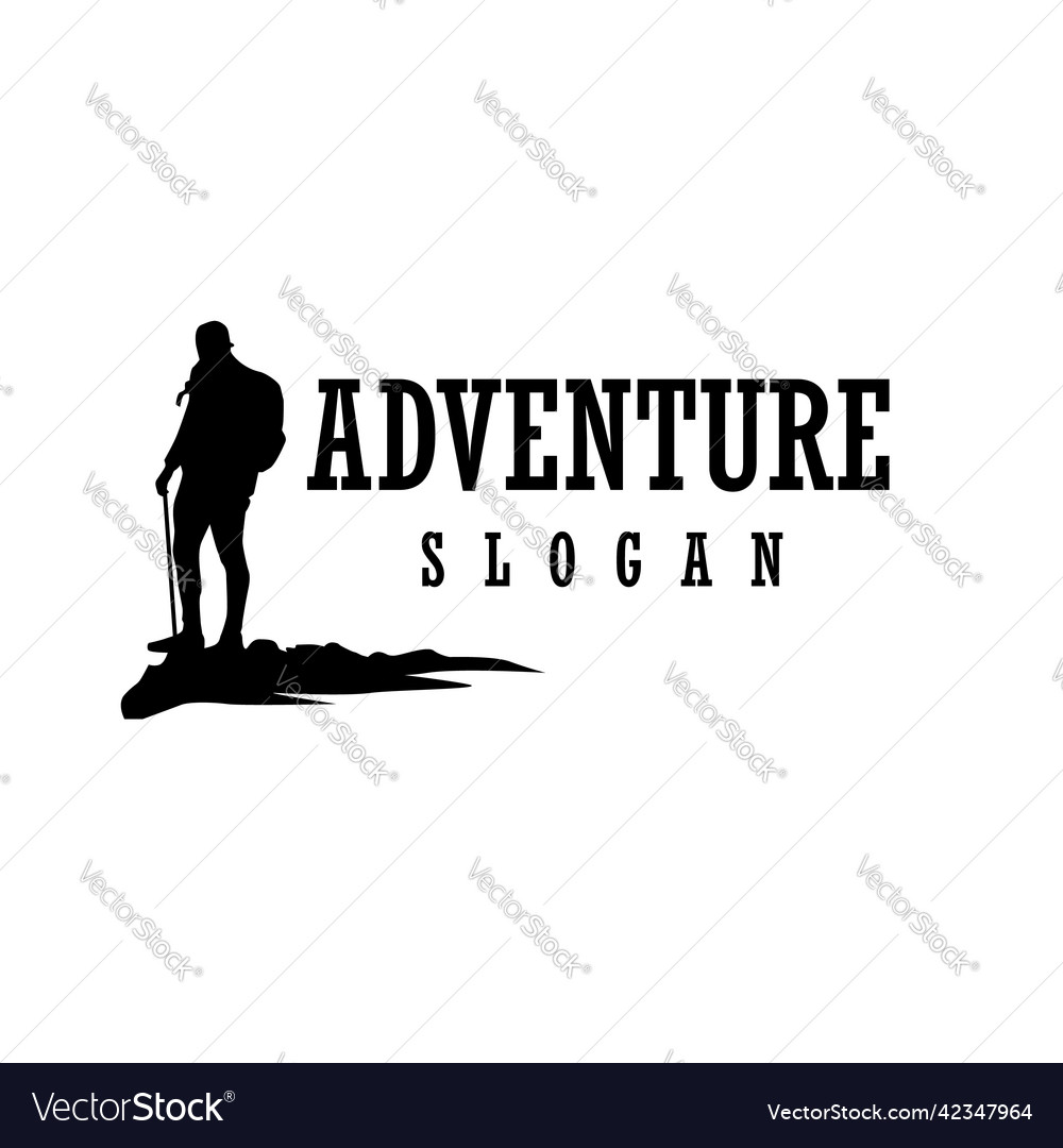 Hiking adventure logo template design