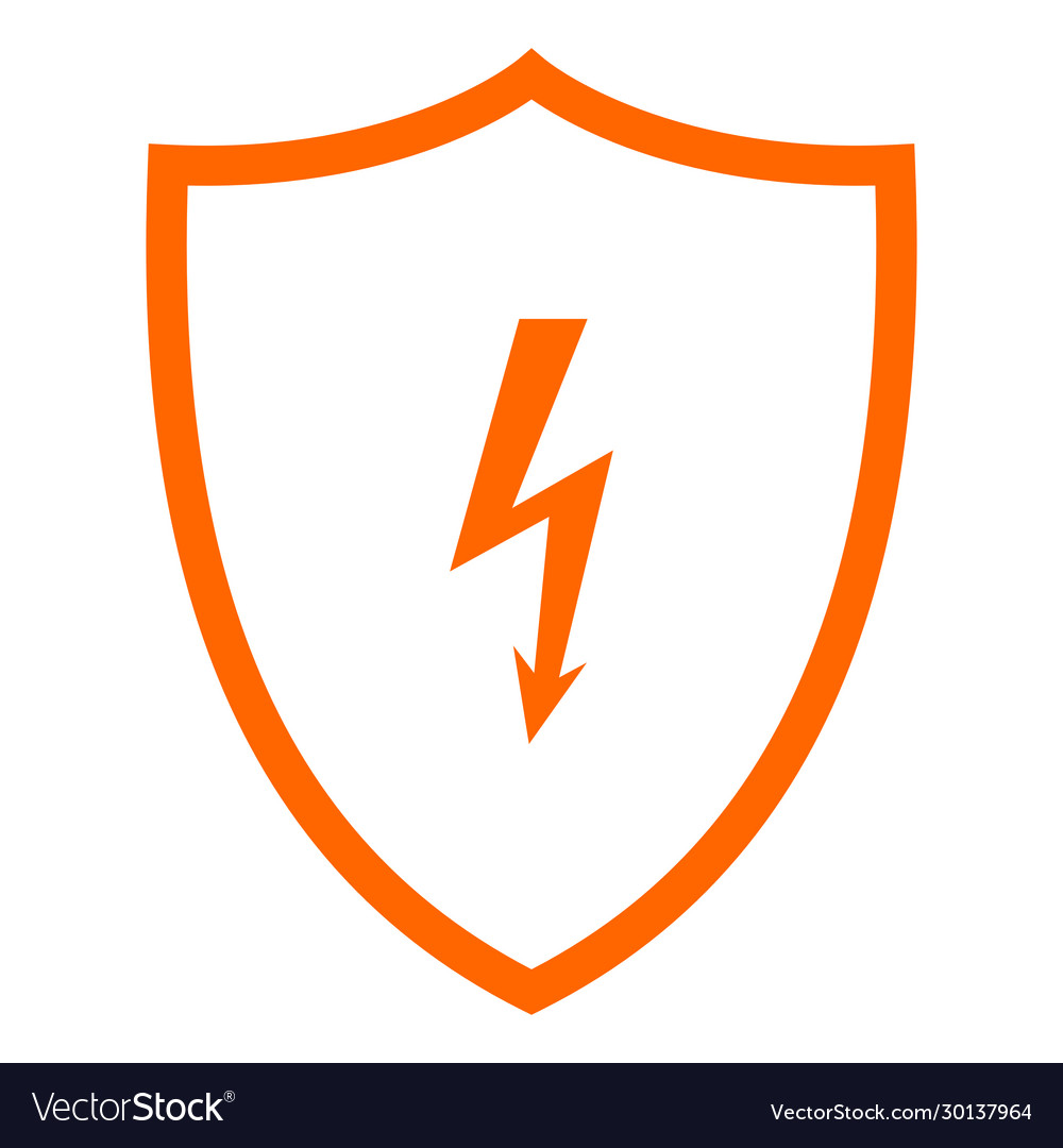 Lightning and shield