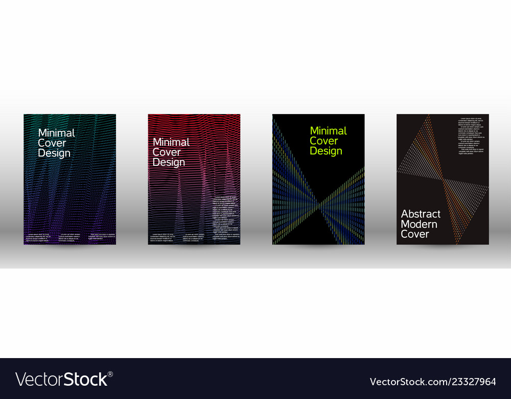 Minimal cover design with linear waves vector image Minimal cover design with linear waves