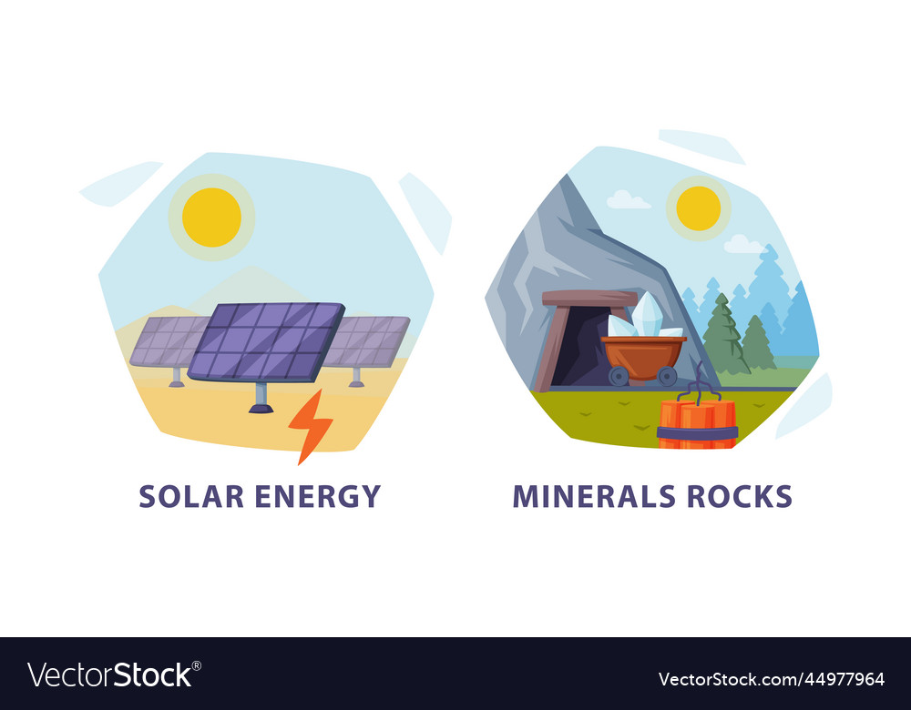 Natural resource with solar energy and minerals