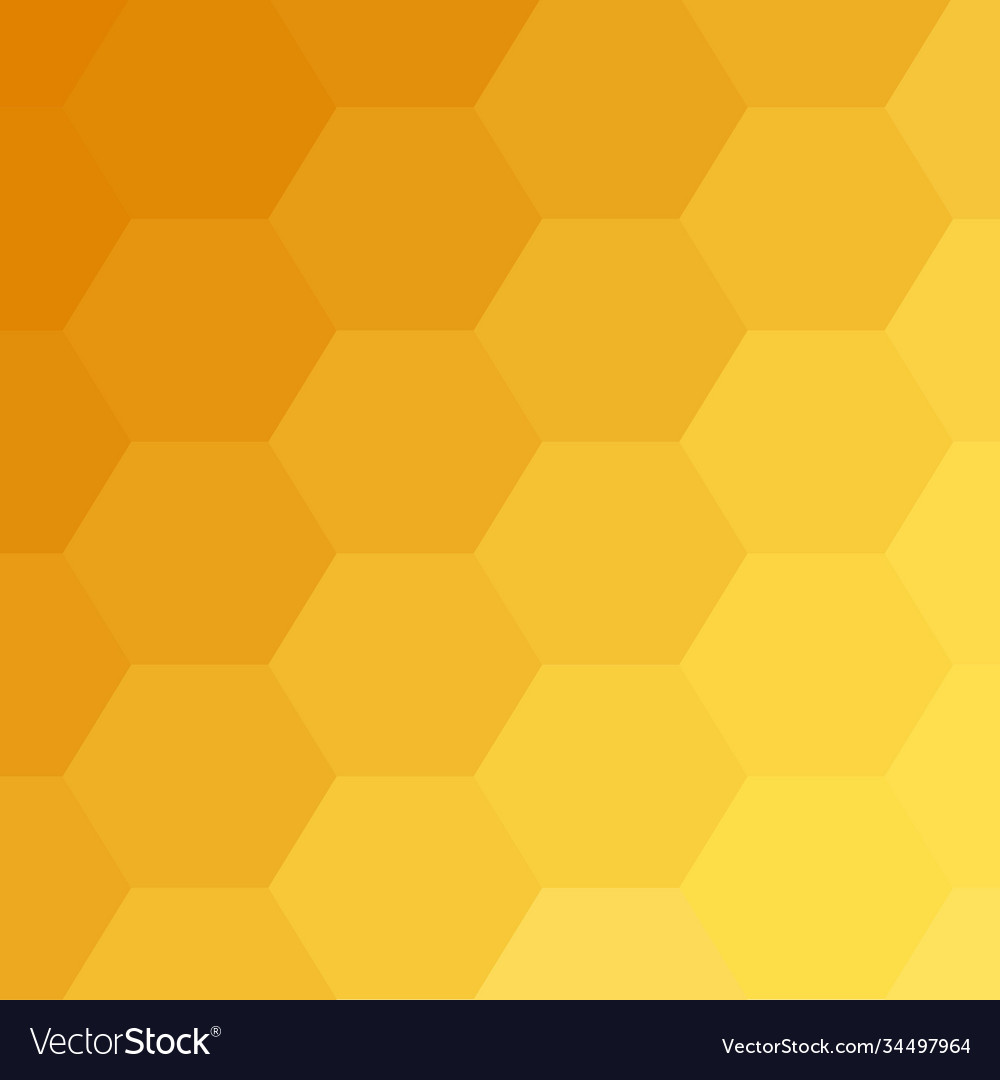 Orange hexagons polygonal style layout for Vector Image