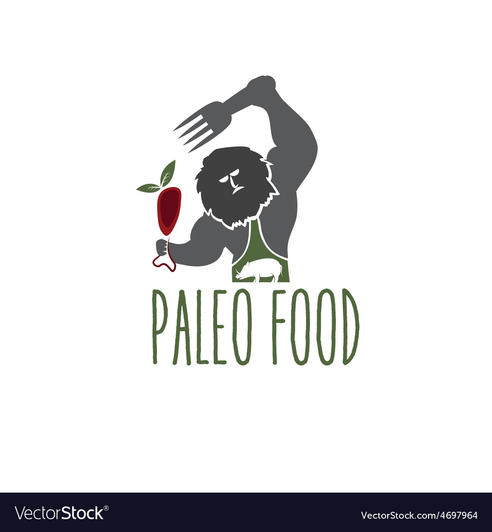 Paleo food caveman design template