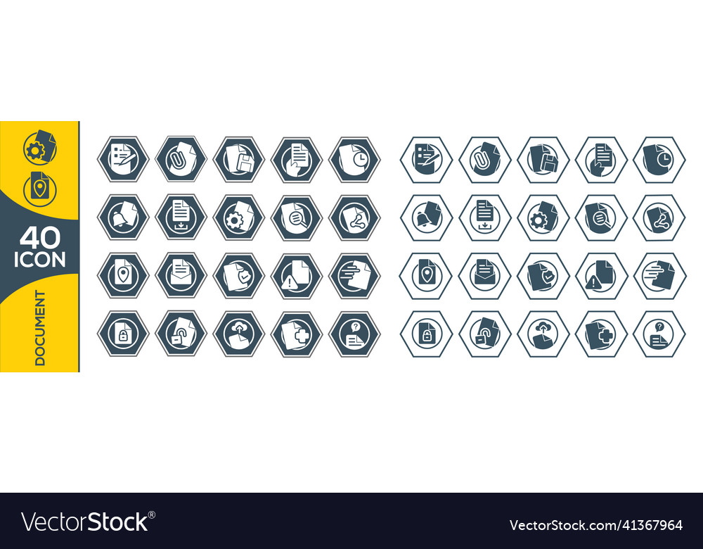Paper icon document eps10 simple set