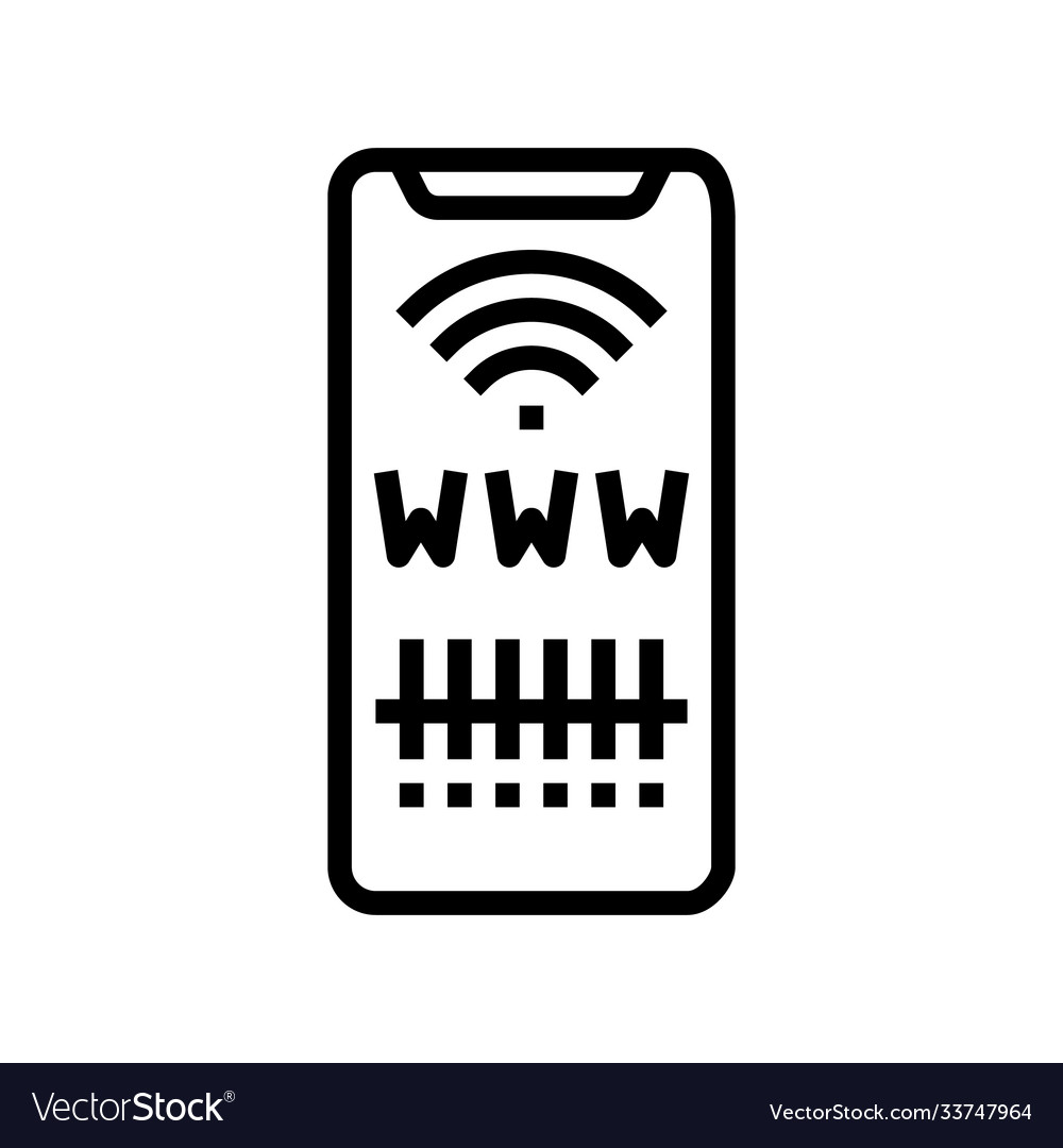 Qr code for search web site line icon