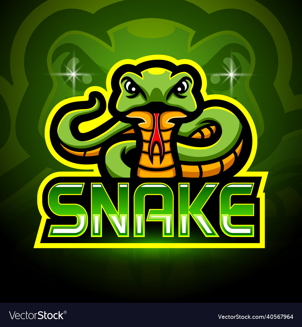 Snake esport logo mascot design Royalty Free Vector Image