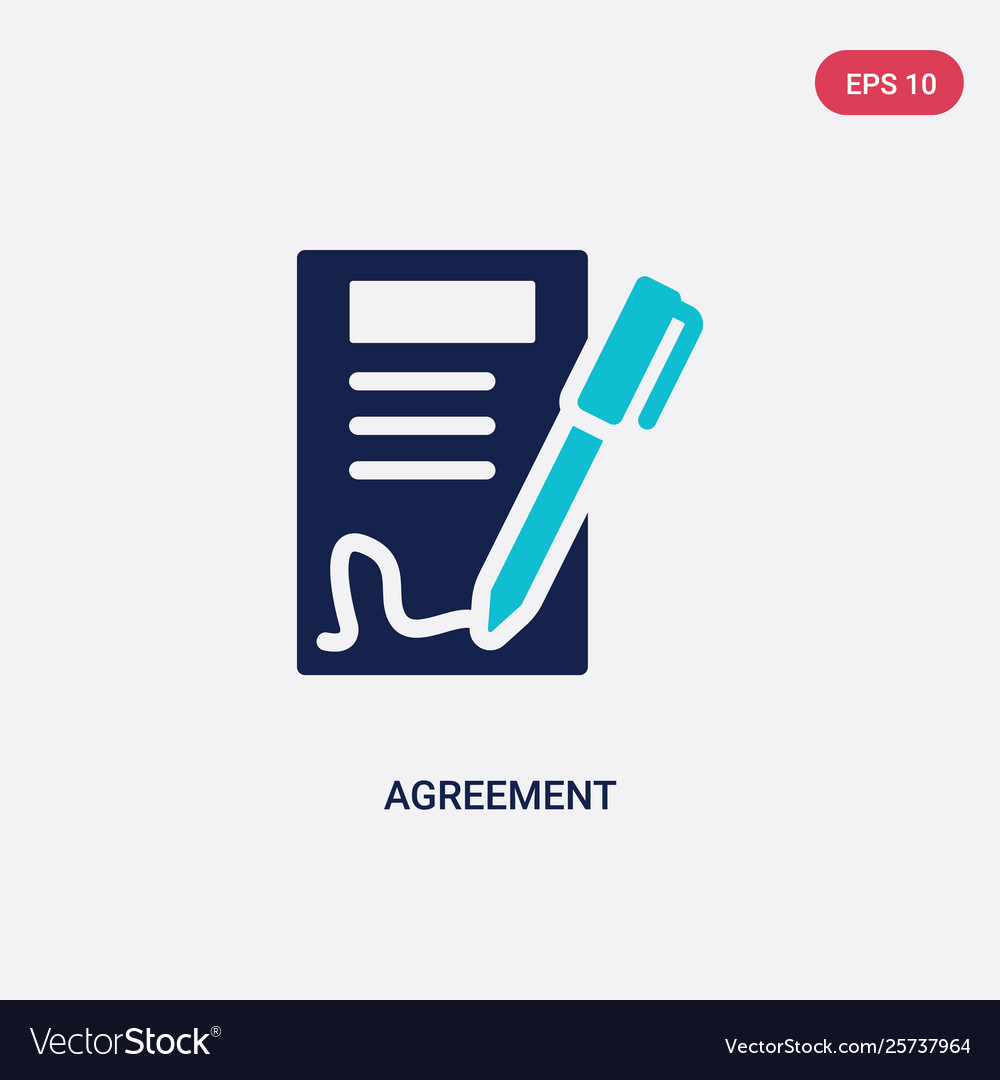 Two color agreement icon from ethics concept