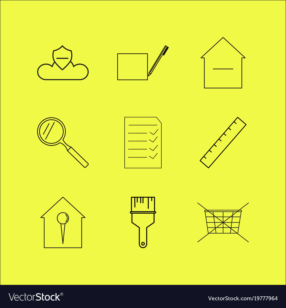Web linear icon set simple outline icons