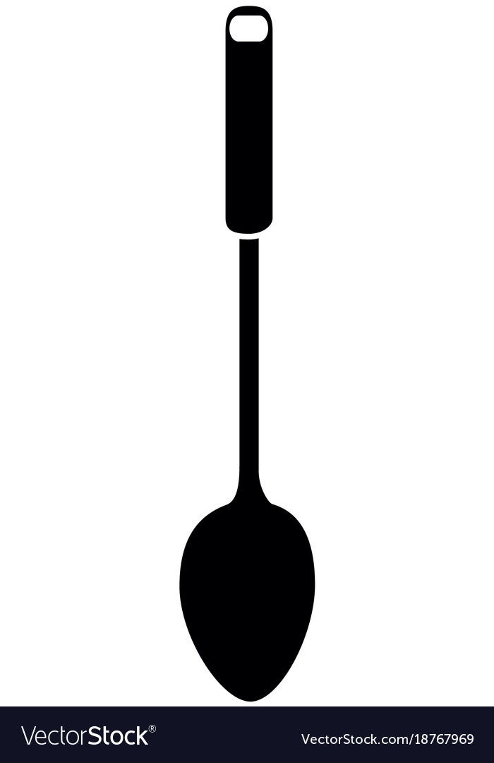 Big spoon isolated icon