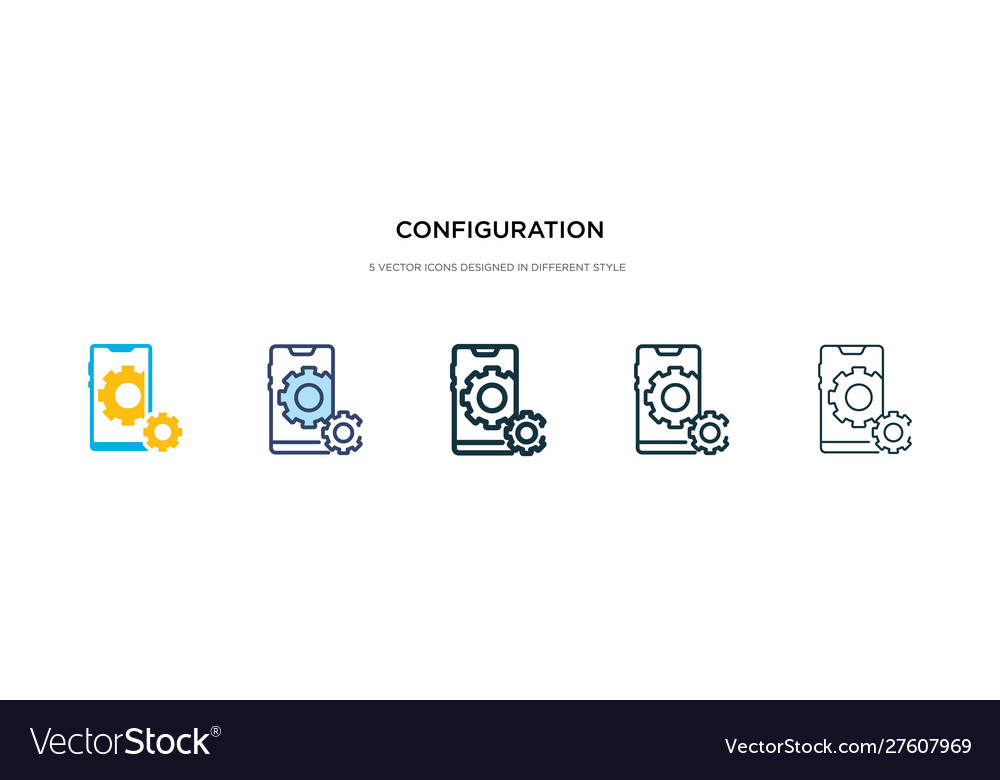 Configuration icon in different style two