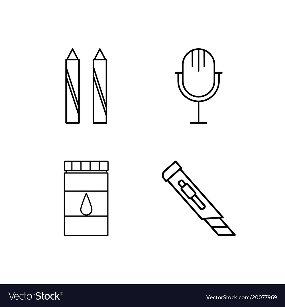 Design and studio simple linear icon setsimple