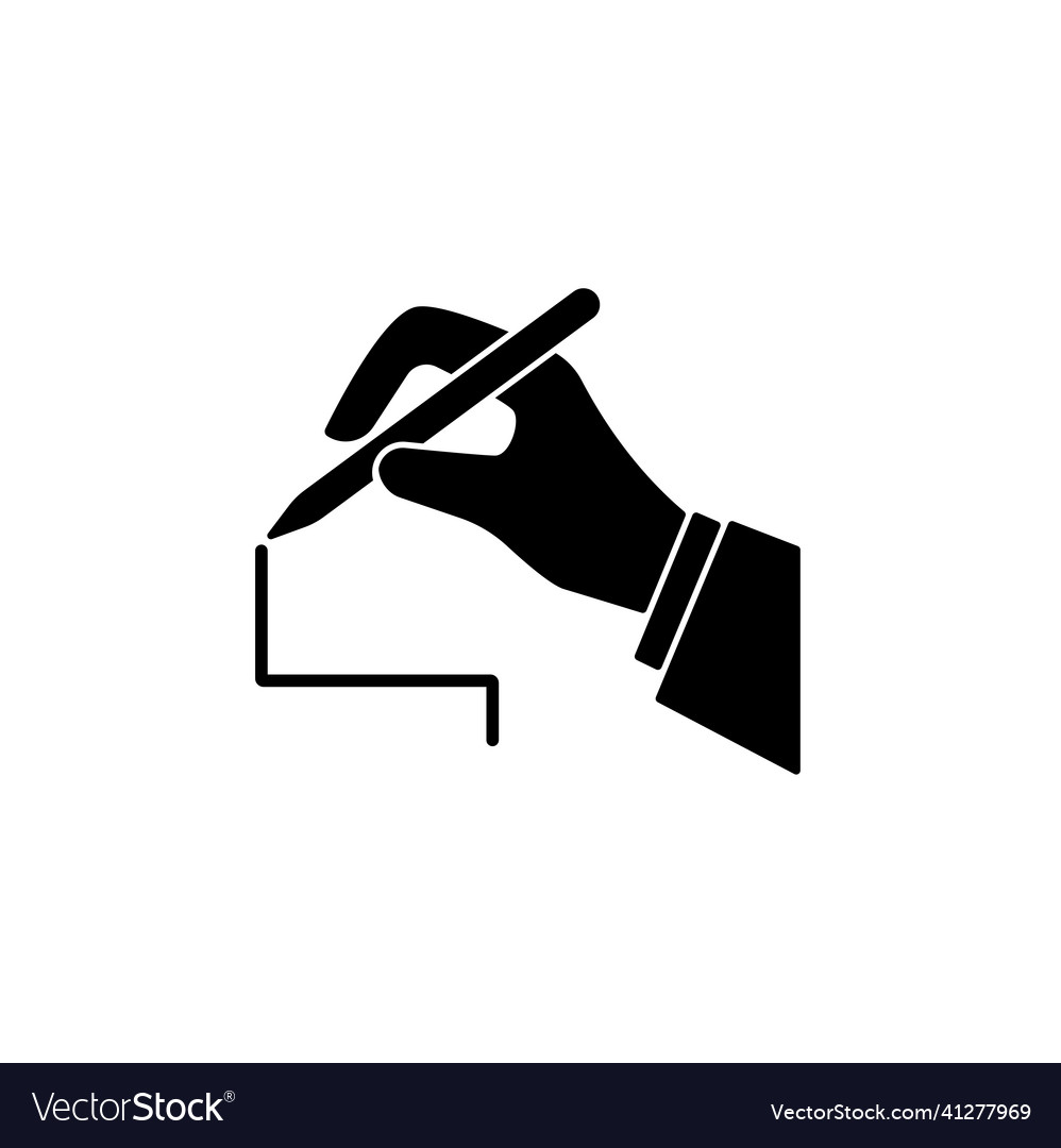 Drawing hand icon isolated on white Royalty Free Vector