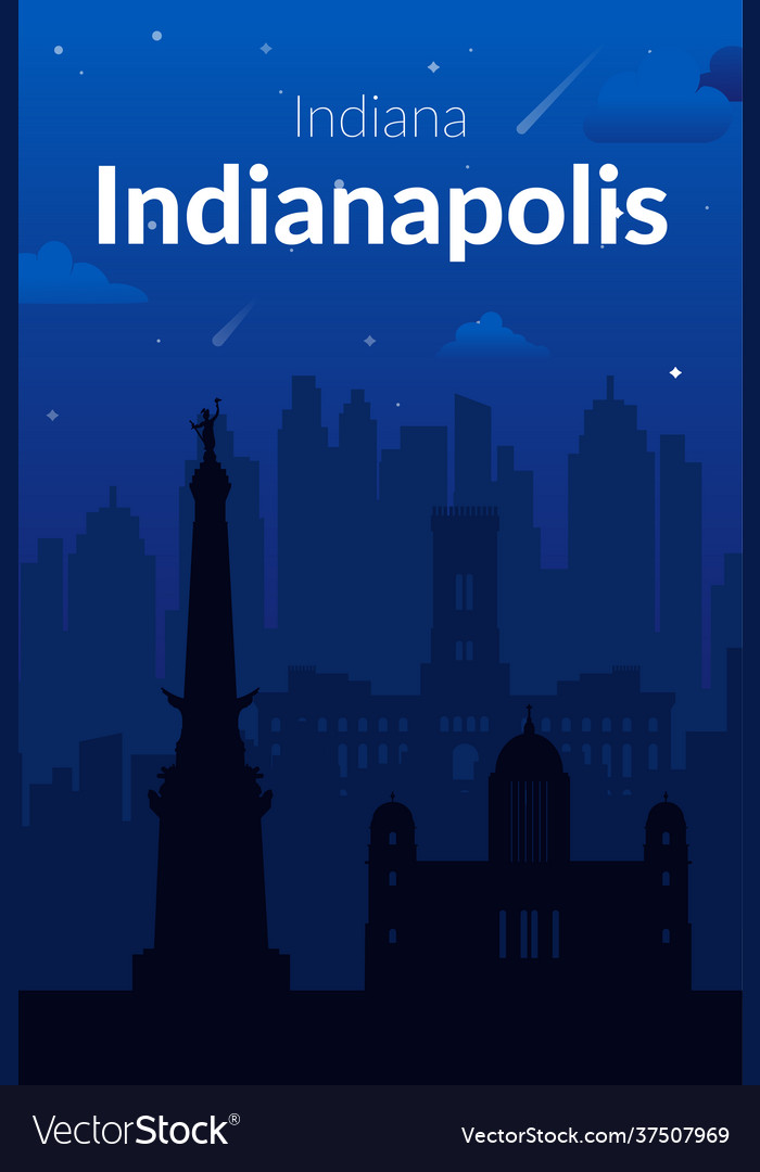 Indianapolis usa famous city scape background